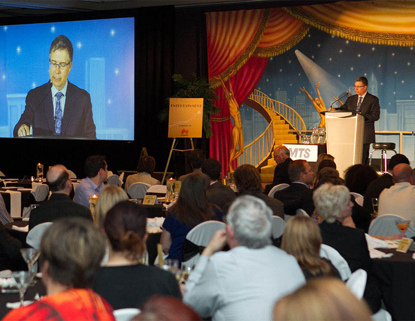 Conference Keynote Address with crowd